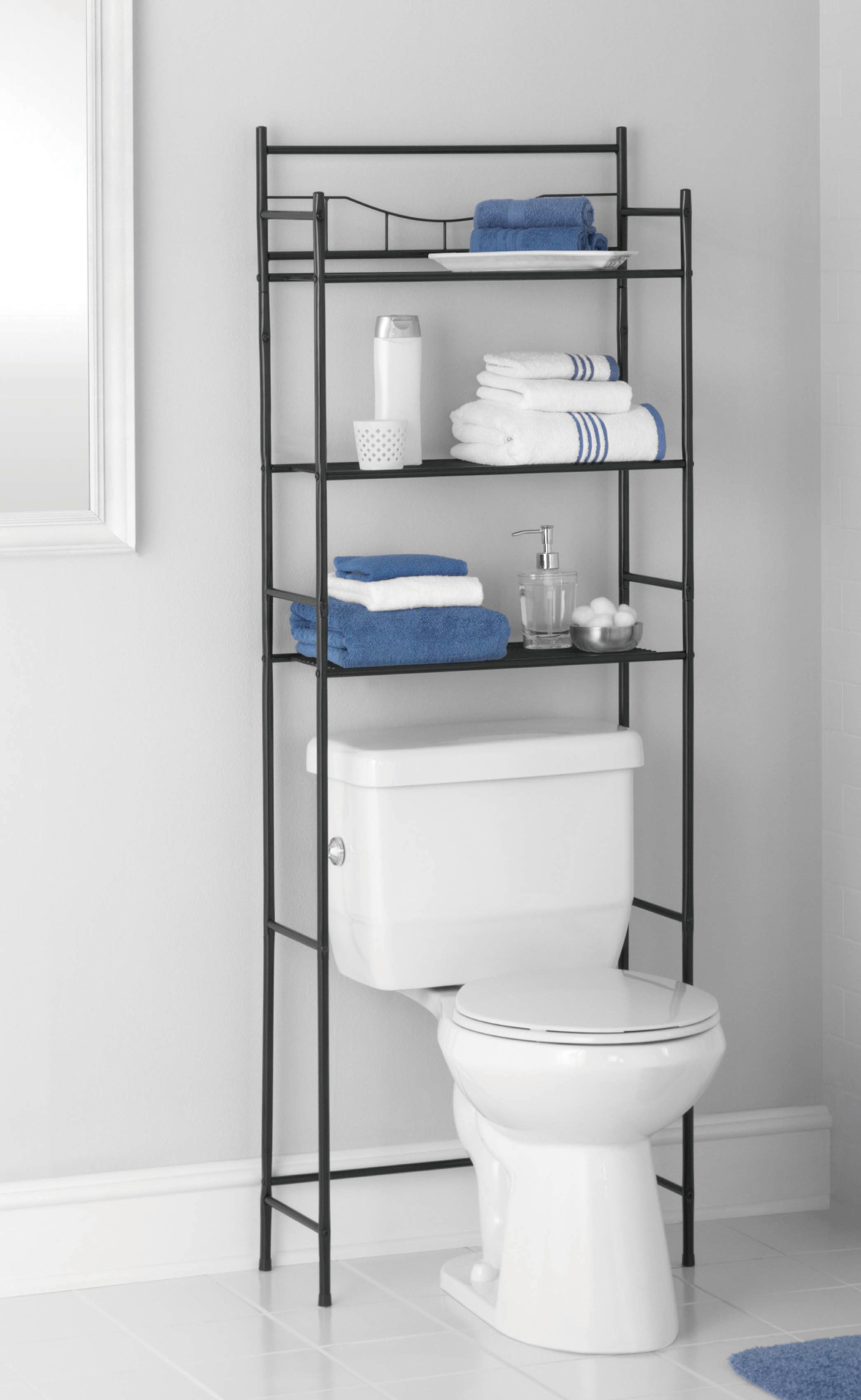 mainstays 3-shelf bathroom space saver, oil-rubbed bronze finish PURGIOJ