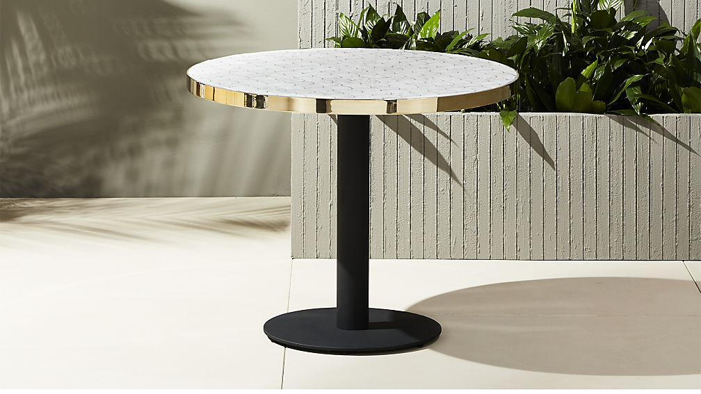 marble outdoor bistro table ... CLBBMQX