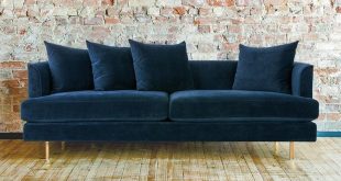 margot midnight blue velvet sofa FYKZIAP