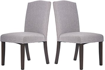 merax fabric dining chairs set of 2 with solid wood legs dining room HDMSLLZ