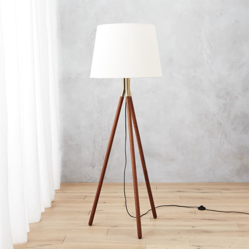 modern floor lamps tres floor lamp | cb2 KQDZNXD