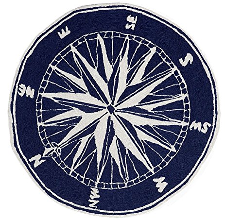 nautical rugs area rugs - mariners compass rug - 5u0027 round - indoor outdoor YNUMRLA