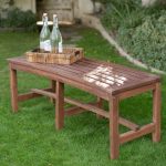 outdoor benches outdoor wood curved backless bench - dark brown IAETTOM