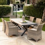 outdoor wicker chairs belham living bella all weather wicker 7 piece patio dining set - seats IEIRMYR