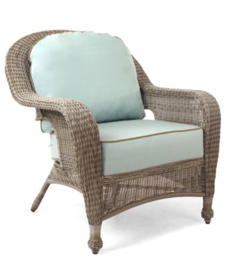 outdoor wicker chairs sandy cove wicker outdoor club chair, created for macyu0027s TVOCRPP