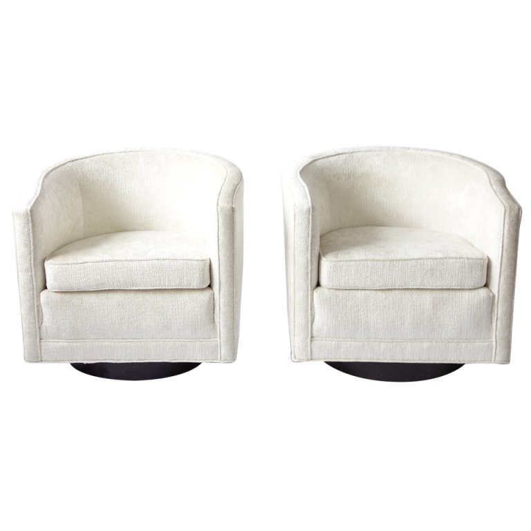 pair of swivel chairs by edward wormley for dunbar 1 IUIQBYY