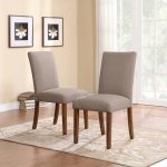 parsons chairs dorel living linen parsons chair, set of 2, dark pine with gray seats JLKEODN