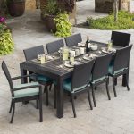 patio dining sets rst brands deco 9-piece composite patio dining set AFYZHMS