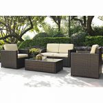 patio furniture costway 4 pcs cushioned wicker patio sofa furniture set garden lawn seat DUPNGDX