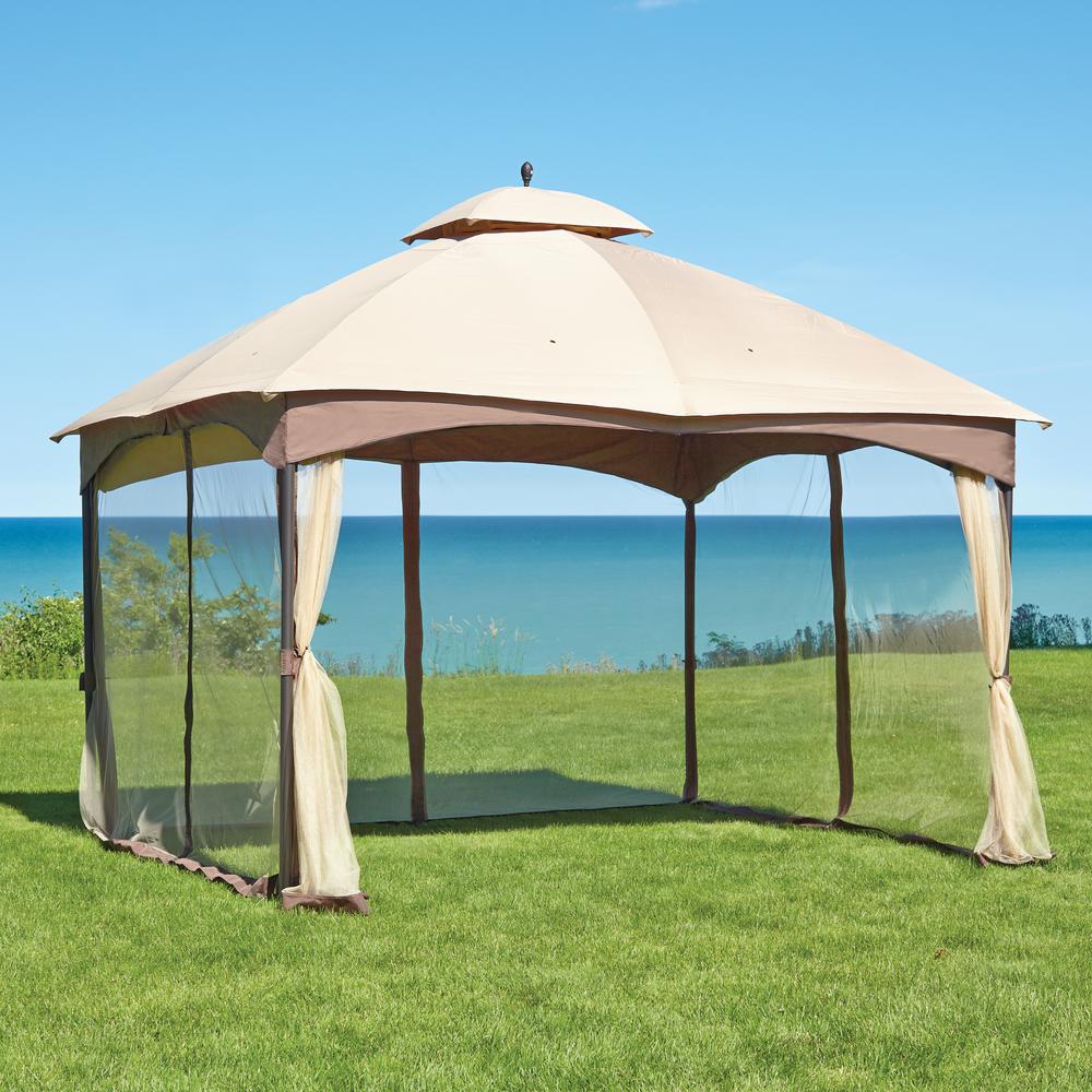 patio gazebo double roof gazebo ADLIEOZ