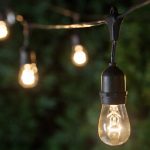 patio lights - commercial clear patio string lights, 24 s14 e26 bulbs black AFLYPPA