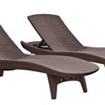 patio lounge chairs cozy keter pacific 2-pack all-weather adjustable outdoor patio chaise lounge  furniture, BALUYWP