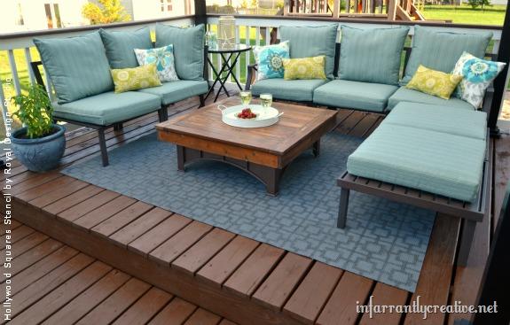 patio rugs how to stencil an outdoor patio rug | project by infarrantly creative using VCVKZAC