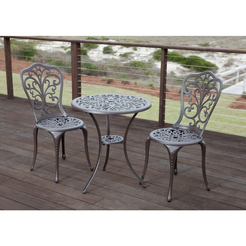 patio sense faustina bronze 3-piece cast aluminum patio bistro set CIWHWDN