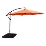 patio umbrellas cantilever patio umbrella in burnt orange and 4-piece polyresin patio  umbrella SSPIGRA
