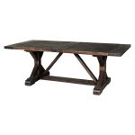 picture of cameron charcoal trestle table picture of cameron charcoal trestle  table GLBRRXH