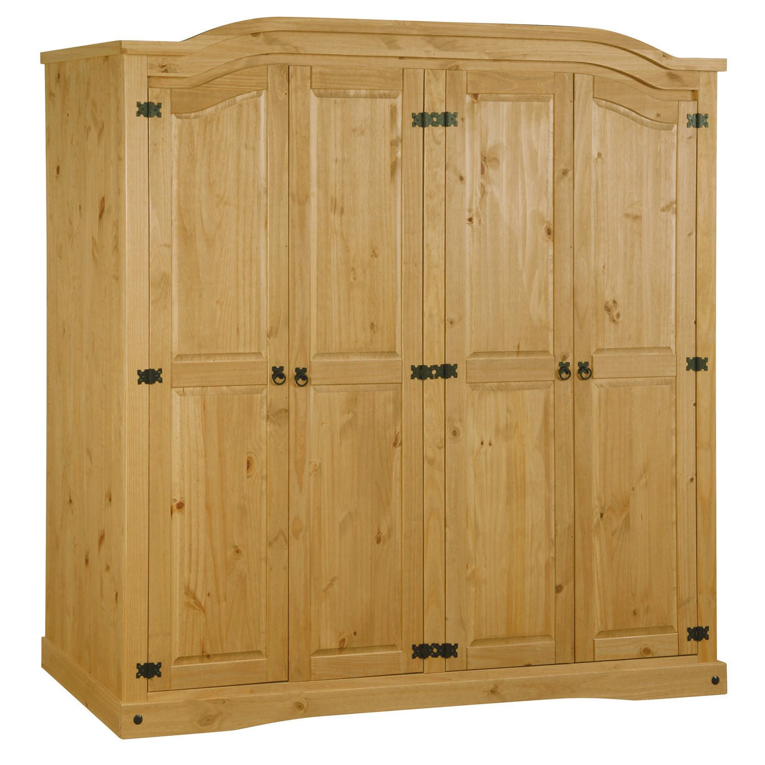 pine wardrobes corona mexican 4 door wardrobe in solid pine KOTVQGT