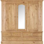 pine wardrobes welland pine triple wardrobe with mirror SUPAXYU