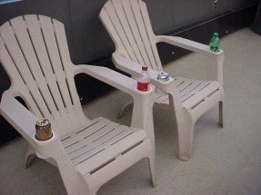 plastic adirondack chairs picture of add cup holders to your resin adirondack chair YKCKVZM