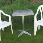 plastic garden furniture ... innovative white plastic outdoor benches garden furniture for hire  throughout essex FHNEWYA