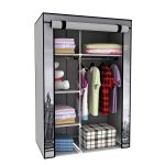 portable wardrobe amazon.com: switch innovation storage closet portable temporary clothing  wardrobe, free-standing clothes rack, OIBOPUY