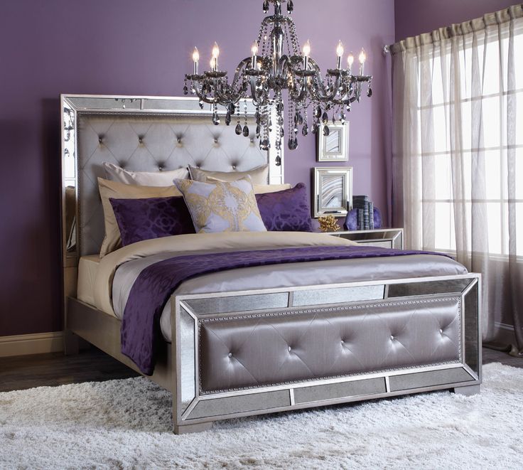 purple bedrooms regal retreat. click to get the look! YXGEWMV