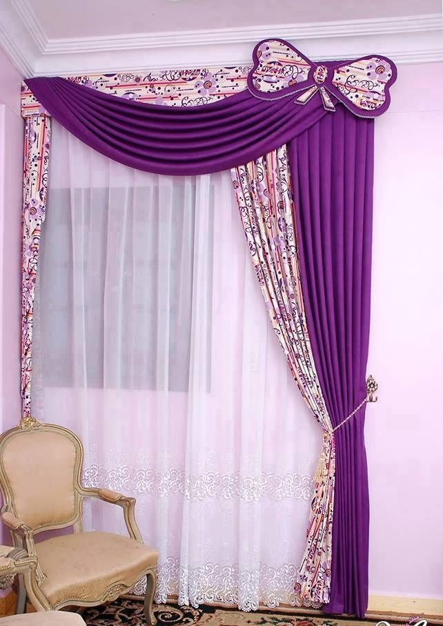 purple modern curtain designs for living room IATBNRE