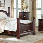 queen bedroom sets dumont cherry 5 pc queen low poster bedroom XVCGOUP