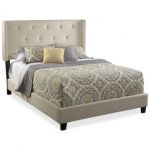 queen size bed aveline all-n-one fully upholstered shelter queen-size bed, quick ship WOQCNSA