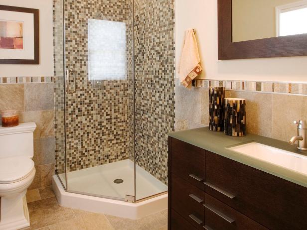 remodeling bathroom patterned tile adds visual interest to guest bath PFQUKUN