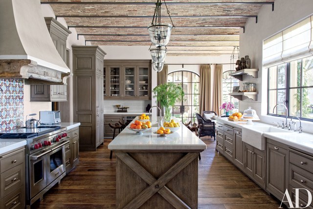 rustic kitchen antique tunisian tile from exquisite surfaces makes a lively backsplash in  gisele VXAQXHJ