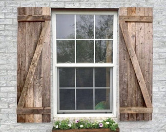 rustic wood shutters, decorative wood shutters, farmhouse window shutters,  barn wood shutters LHPDPTI