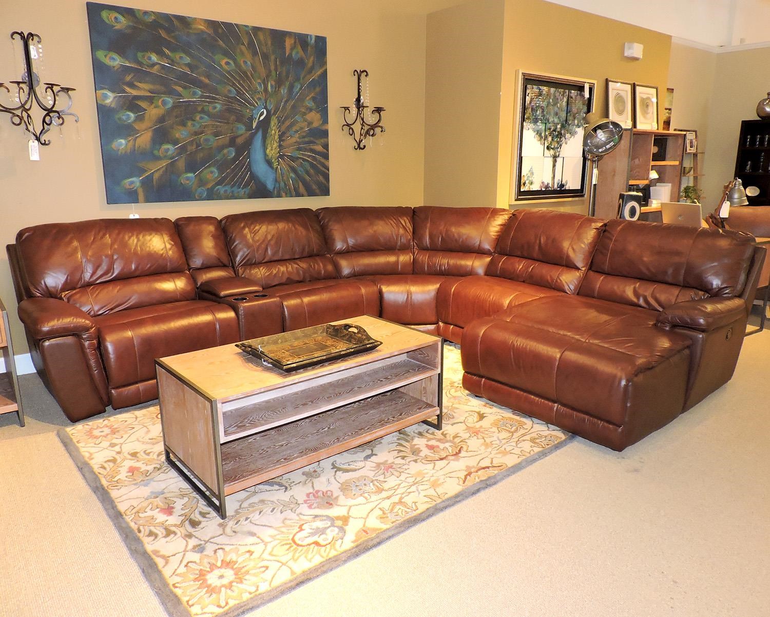sectional furniture belfort select skyler 2678 reclining sectional sofa - item number:  2678-el1v+ourab BMYSSPO