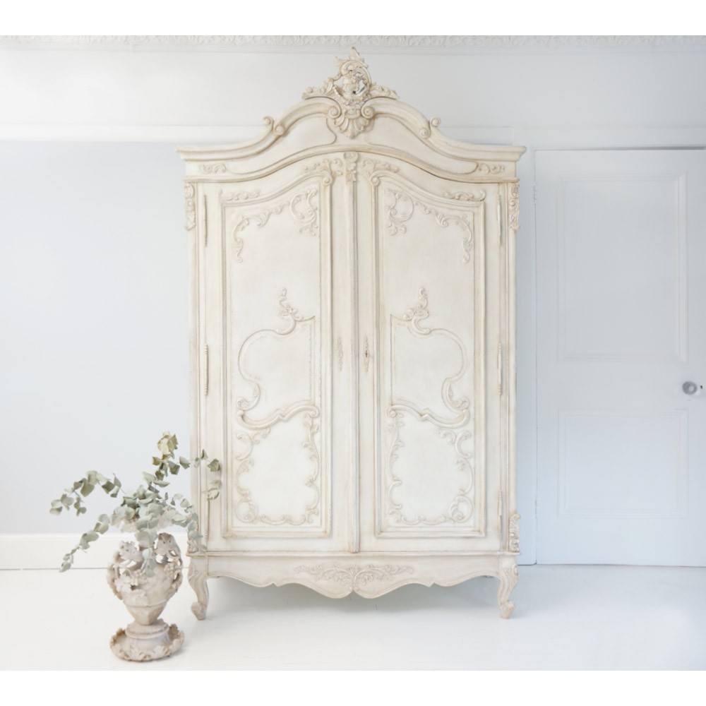 shabby chic wardrobe delphine distressed shabby chic armoire BGGMJVW