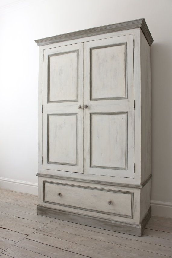 shabby chic wardrobe double pine wardrobe painted in a shabby chic style with annie sloane old CEMDVDJ