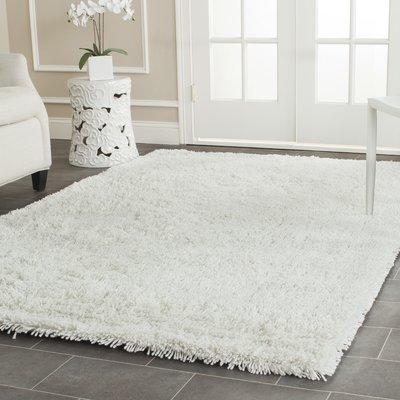 shag area rugs charlton home pierce white shag area rug u0026 reviews | wayfair MYSYEEL