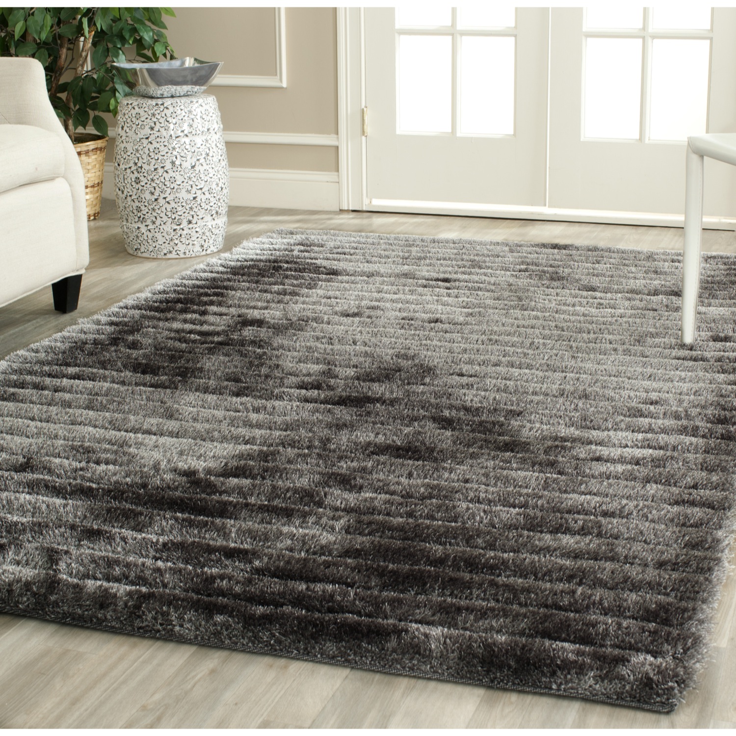 shag area rugs safavieh-hand-tufted-silver-3d-shag-area-rugs- XNHEJHV