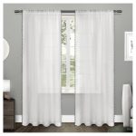 sheer pom pom curtain panels pair exclusive home BVVETPN