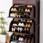 shoe racks solid wood rotating shoe rack tipping shoe shoe shoe storage cabinet hall AUYWDLA