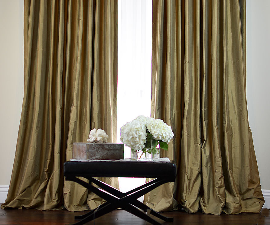 silk curtains ... nutmeg dupioni custom silk drapery ... EDQQVTD