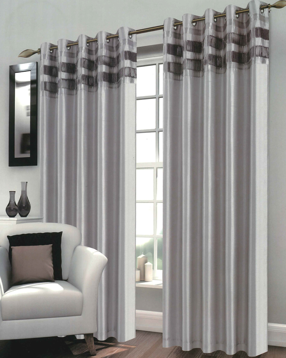 silver curtains expand. bergen silver eyelet curtains JQJASFJ