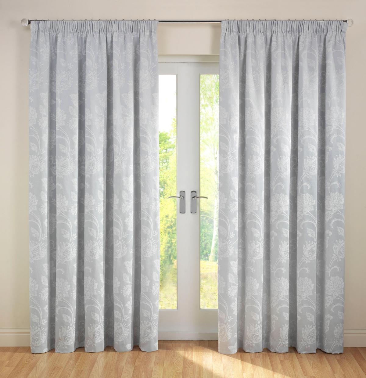 silver curtains portofino ready made lined curtains QHQXSLV