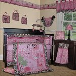 sisi baby girl bedding - pink safari 13 pcs crib nursery bedding JNXCEDV