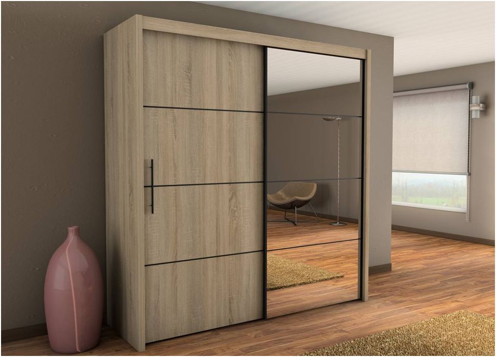 sliding door wardrobes carlos sliding door wardrobe 201cm in oak CIRCDIO