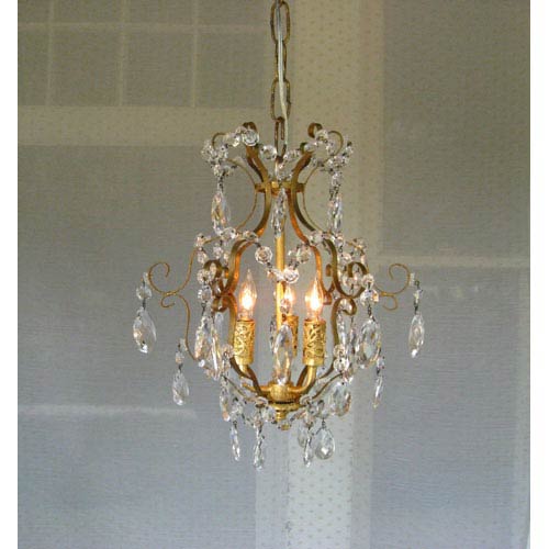 small chandeliers gabriella gold leaf three-light mini chandelier HIJQHVM