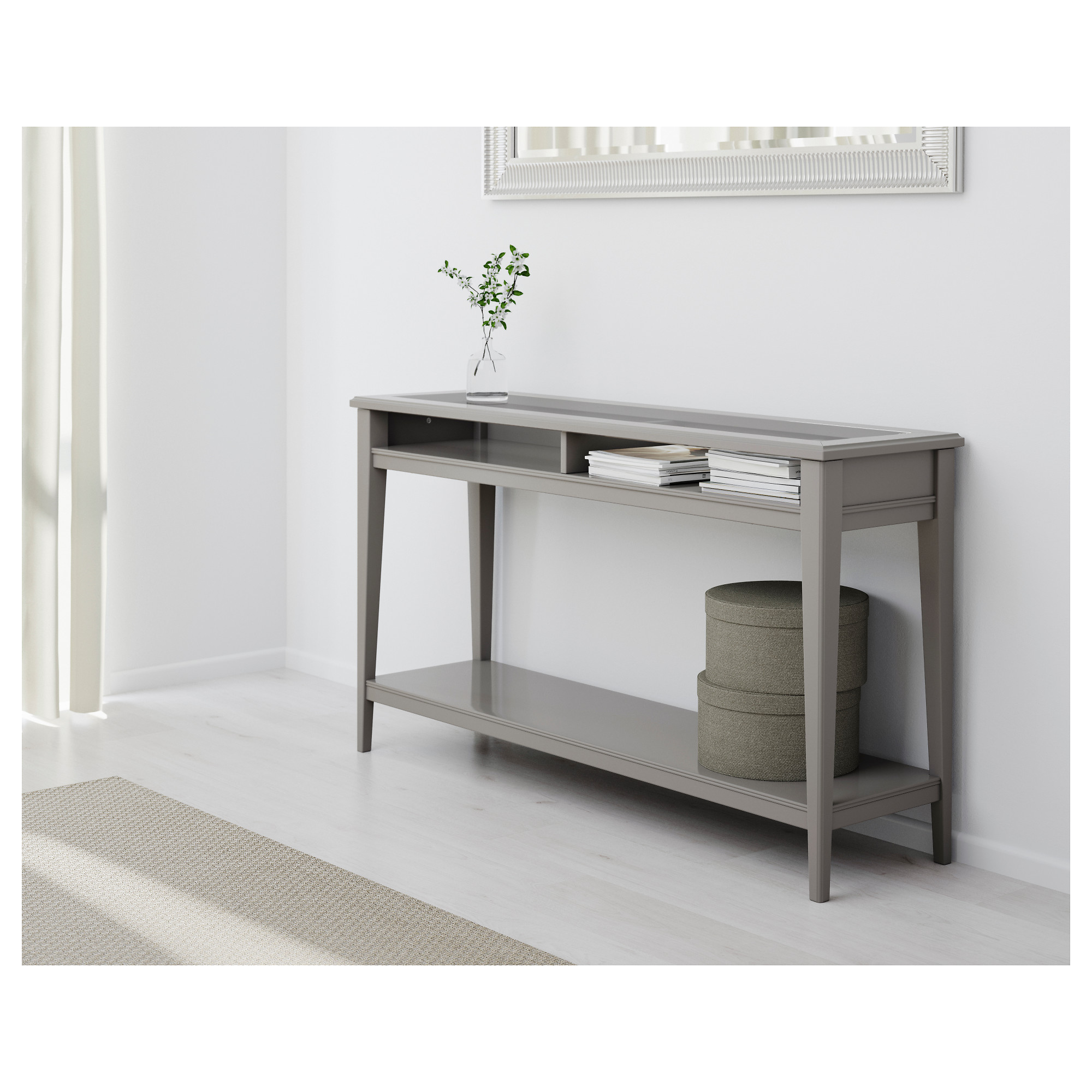 sofa table liatorp console table - white/glass - ikea KGIDRHR