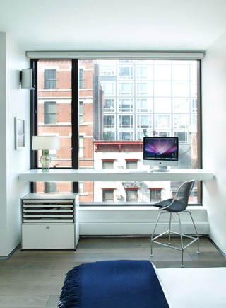 soho loft master bedroom desk modern-bedroom VPEOWHF