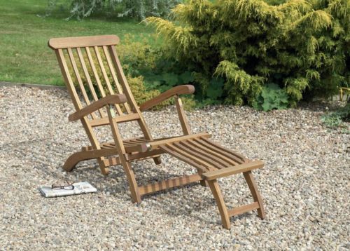 steamer chairs hardwood garden loungers grey oiled finish SAJIRML