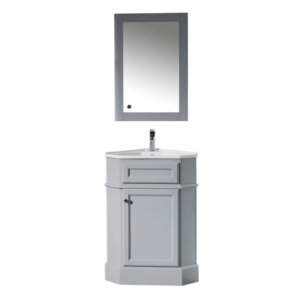 stufurhome hampton 27 in. w x 18 in. d corner vanity in grey KUMEGRK