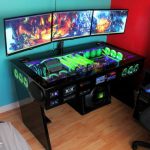 stylish computer desk for gaming and gaming computer desk katie rox GTCBKTR